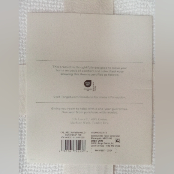 King Micro Waffle Bed Blanket White - Casaluna - Picture 12 of 12